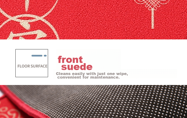 MOON TIME Entrance Mat, Doorway Foot Mat, Indoor Doormat, Red Non-Slip Dirt-Resistant Floor Mat, 50*80cm, Warm Home 9