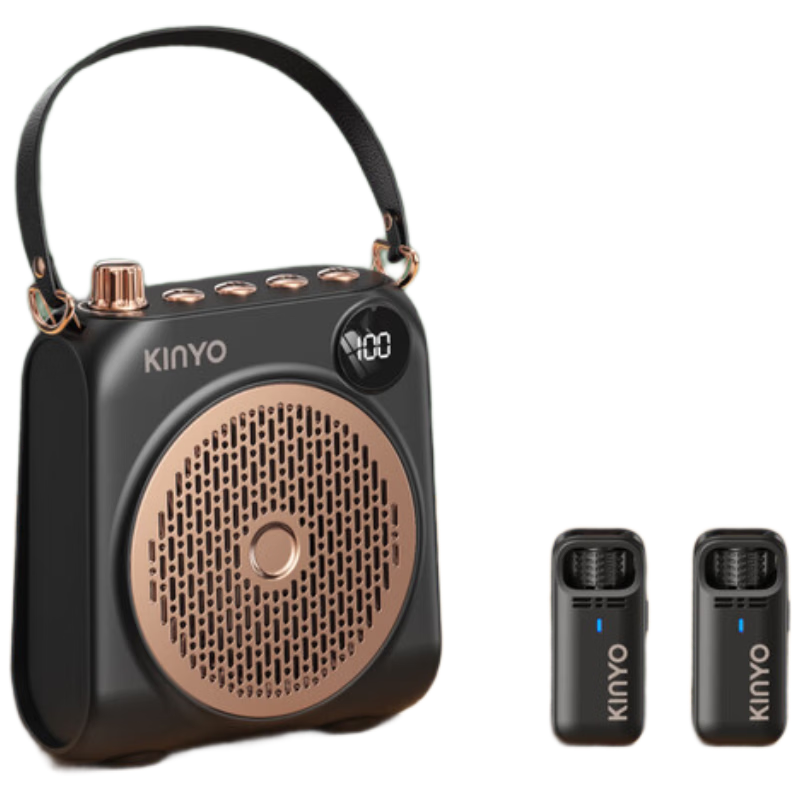KINYO Loud Mini Speaker Wireless Clip-on Microphone Teacher Amplifier M15