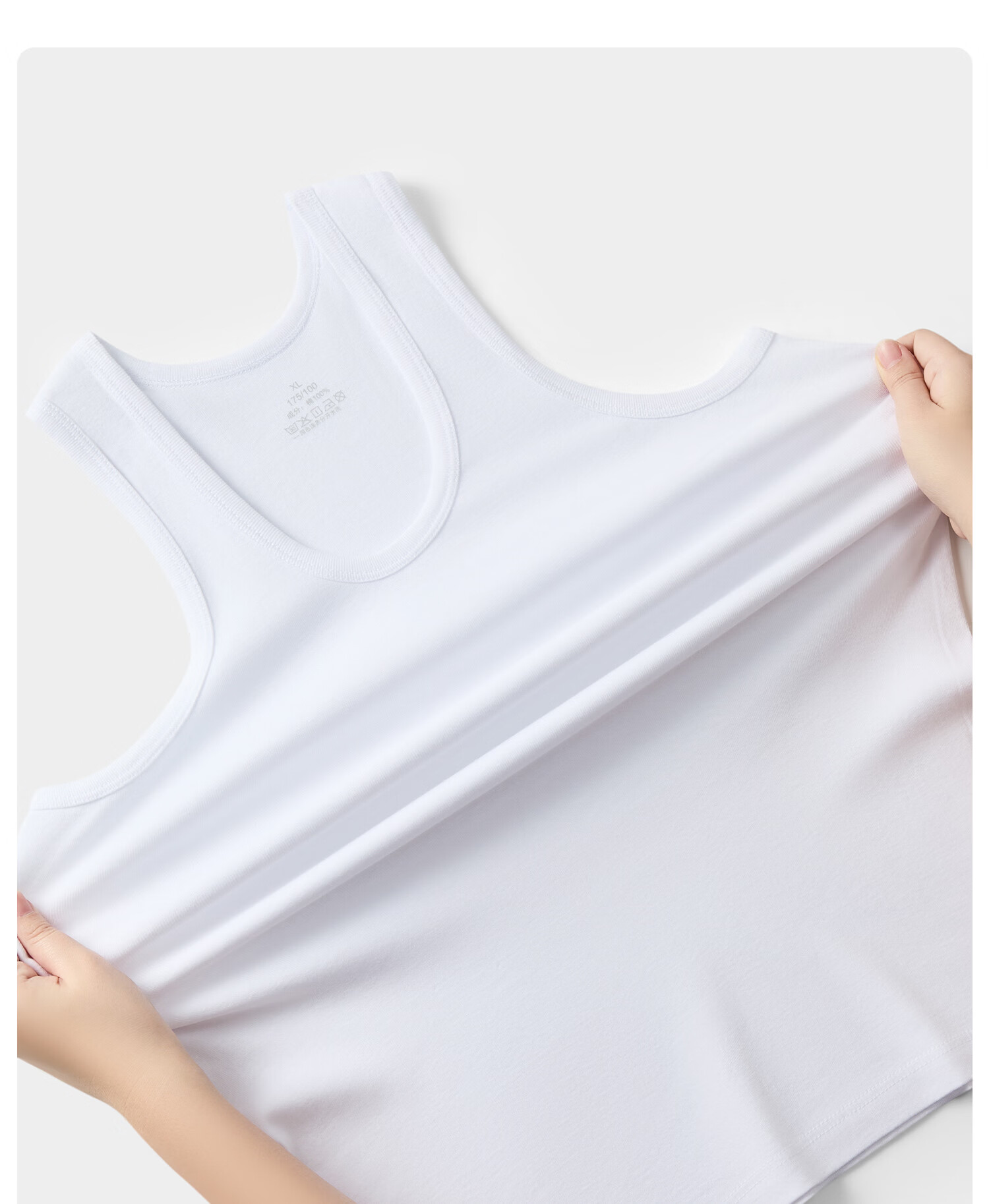Yalu Pure Cotton Men's Tank Top Racerback Sports Fitness Sweat-Absorbing Breathable Loose Sleeveless Undershirt 12