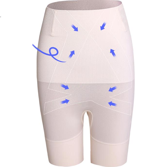 Jingshuran Shu Tummy Control And Butt-Lifting Pants with Waist Cincher, Three-In Shaping Shorts, Cream Skin Color, Back-To Seaso