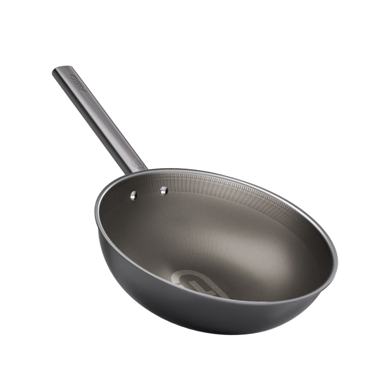 ASD Pure Titanium Wok Non-Stick 34cm Frying Pan Fluorine-Free Coating Gas and Induction Cooker Compatible