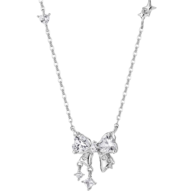 Kadiro Heartbeat Sweet Dream Necklace for Women 925 Silver Pendant Clavicle Chain New Year Birthday Gift for Girlfriend