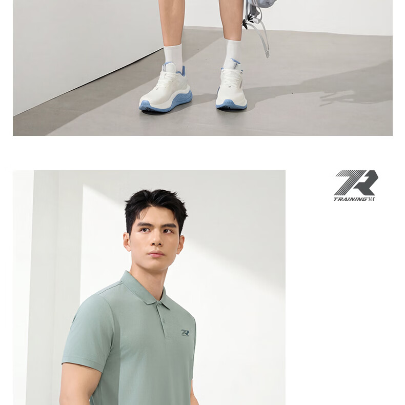 361° Men's Short Sleeve T-Shirt Spring Summer Sports Quick-Dry Running Fitness Polo Shirt 652624109H-5 21