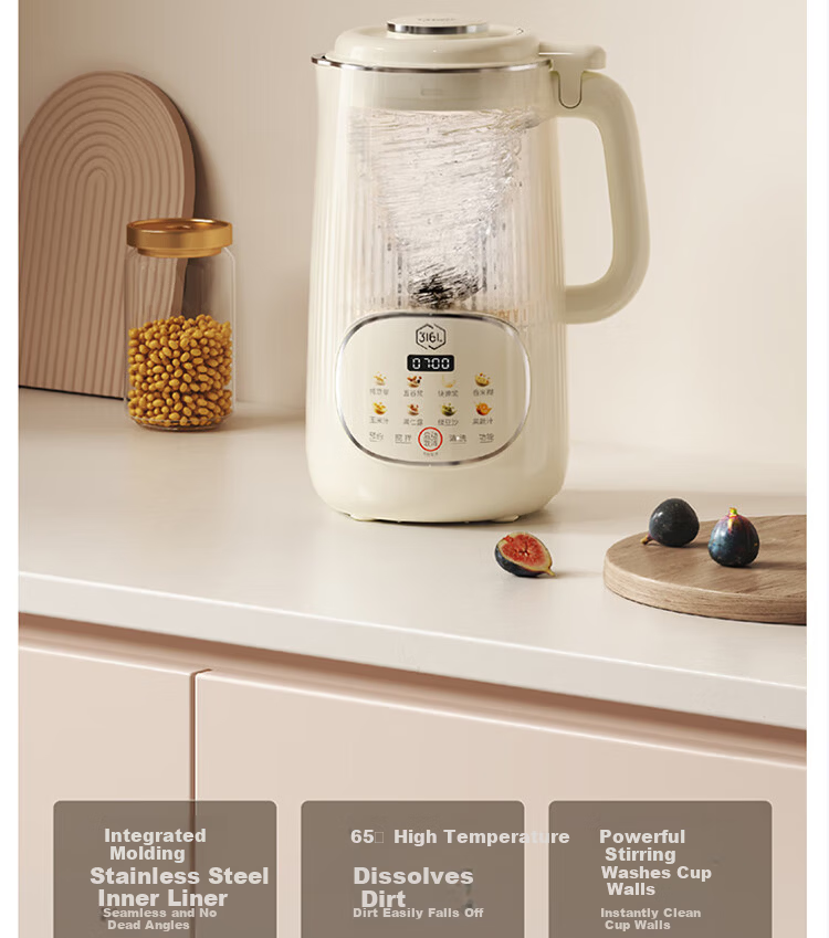 Joyoung Fully Automatic Household Blender 1.4L Soy Milk Maker Silent Filter-Free 316L Stainless Steel Self-Cleaning Juicer with Appointment DJ14X-D664 21