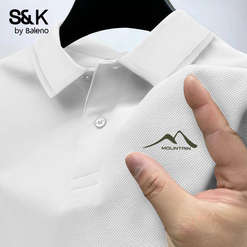Baleno S&K Series Summer Men's Polo Shirt Casual Versatile Short Sleeve Loose Breathable Collared Simple Top Half Sleeve