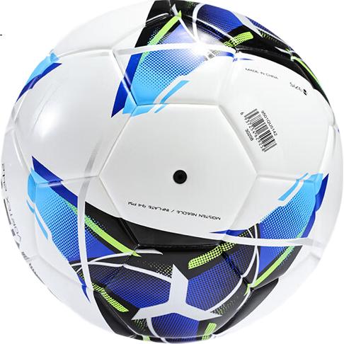 KELME Hot-Melt Soccer Ball for Youth Professional Competition Training, Wear-Resistant Standard Size 4 Ball, White Fluorescent Blue, Size 4
