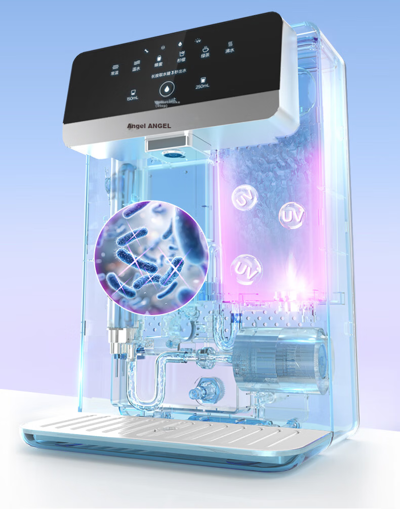 Angel Wall-Mounted Instant Hot Direct Drinking Water Integrated Purifier Companion Full Flow Adapter Ultra-Thin Home Six-Level Temperature Control Quantitative Water Dispensing Y3617BK-G 10