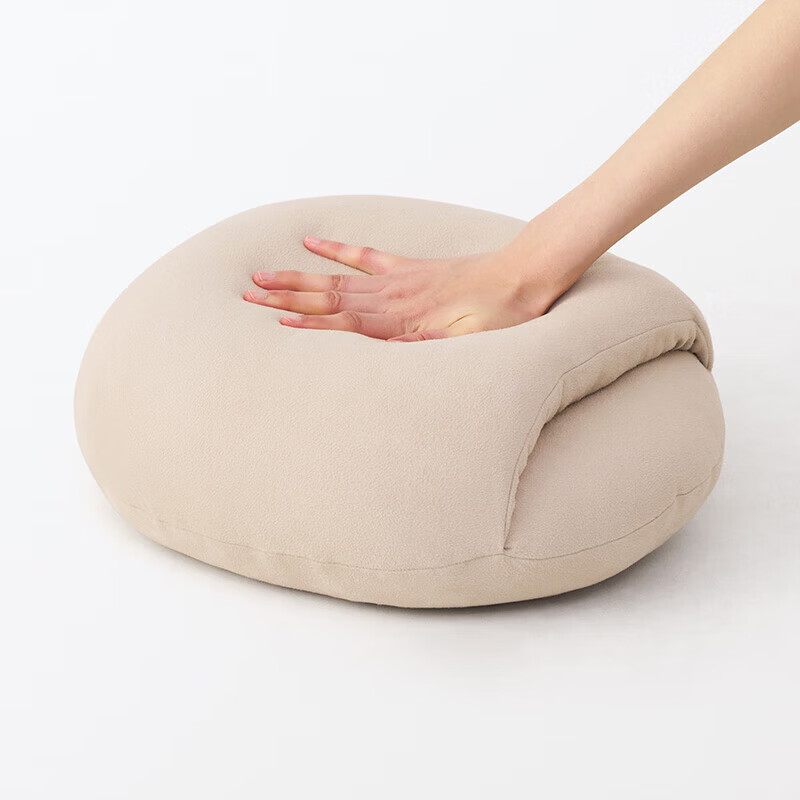 MUJI Soft Nap Cushion Pillow Office Desk Light Beige