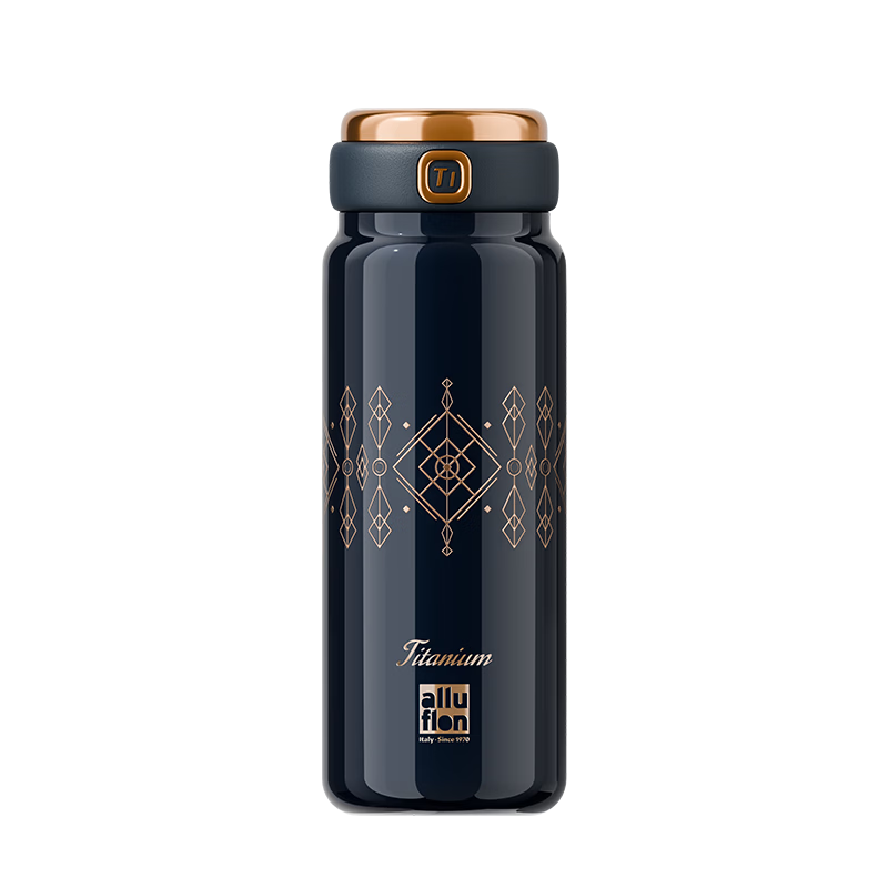 Alluflon Arufulun Pure Titanium Insulated Tea Infuser Cup with Tea-Water Separation Business Gift Simple Cup 370mL