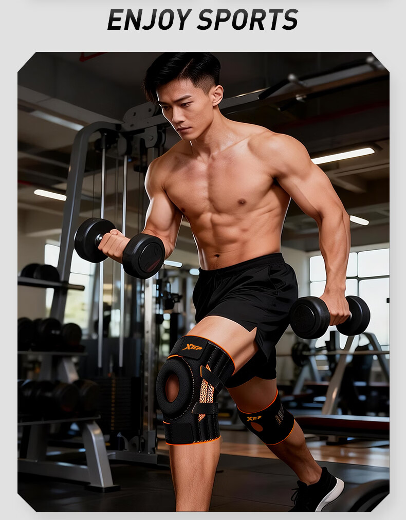 XTEP Knee Brace for Meniscus Injury Joint Knee Synovitis Ligament Patella Running Mountaineering Basketball Badminton 5