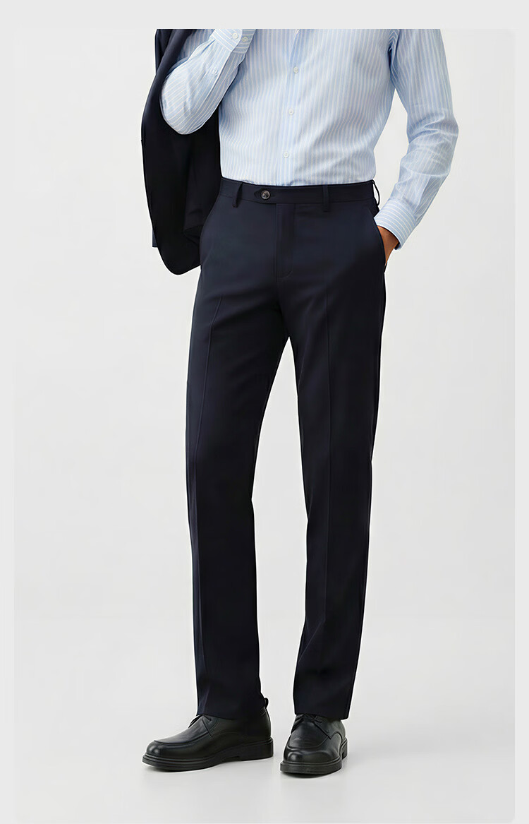 JD Jingzao Men's Spring Summer Casual Trousers Business Suit Pants Straight Loose High-end Black 36 13