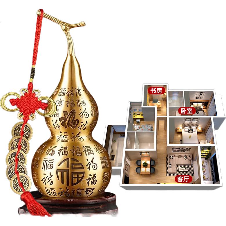 Бронзовая фигурка "Бутыль", украшение "Сто благословений", с открывающейся крышкой, для гостиной, маленький размер