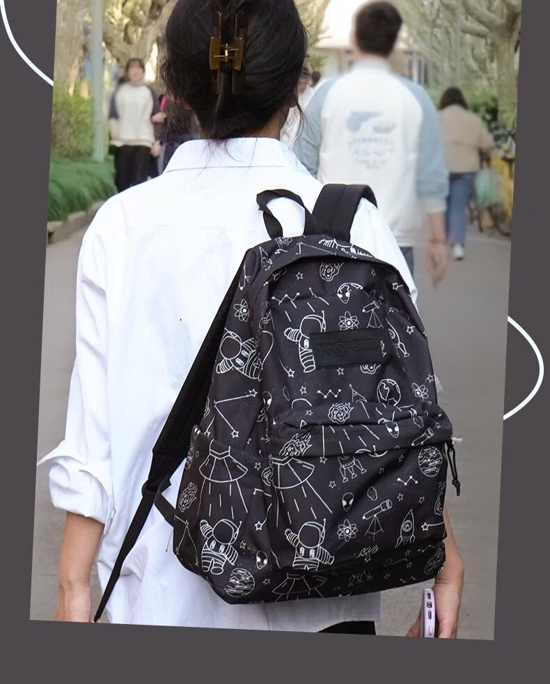 JANSPORT Jasper Backpack Men's Casual Printed Forest Style Student Campus Laptop Bag 4QUEGX9 7