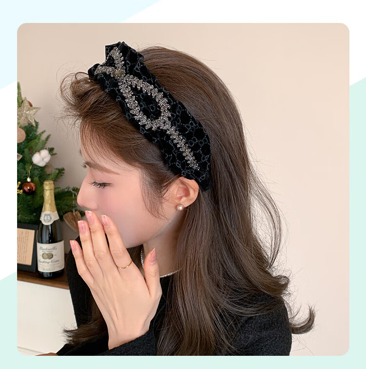 CHIMERA French Light Luxury Bow Headband, Wide Edge High Crown Hair Band, Hair Accessory, Women's Birthday Gift 8