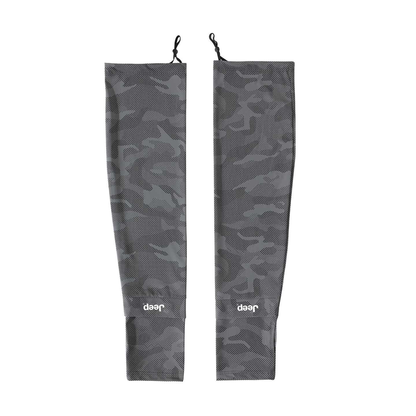 JEEP Men's UV Protection Cooling Arm Sleeves Summer Outdoor Cycling Sun Protection Ice Silk Arm Covers - Iridescent Dark Gray