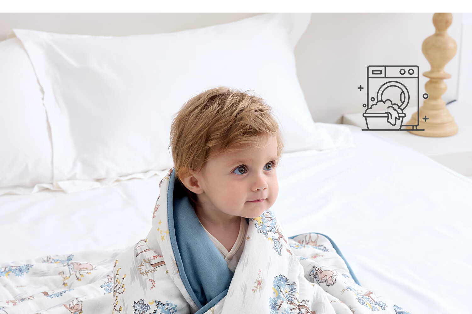 DOMIAMIA Baby Quilt Four Seasons Universal Baby Blanket Newborn Autumn Winter Warm Wool Sleep Quilt Gift Box 120*150 26