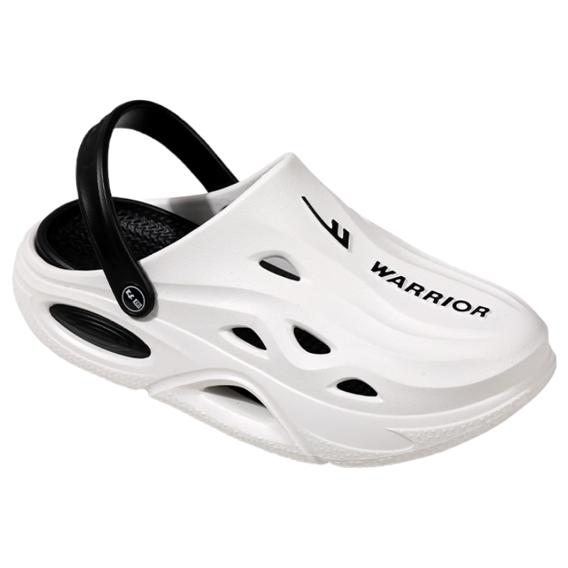 Warrior Official Men's Slippers 2026 Summer Outdoor Sandals Men's Outdoor Clogs White Black Size 40