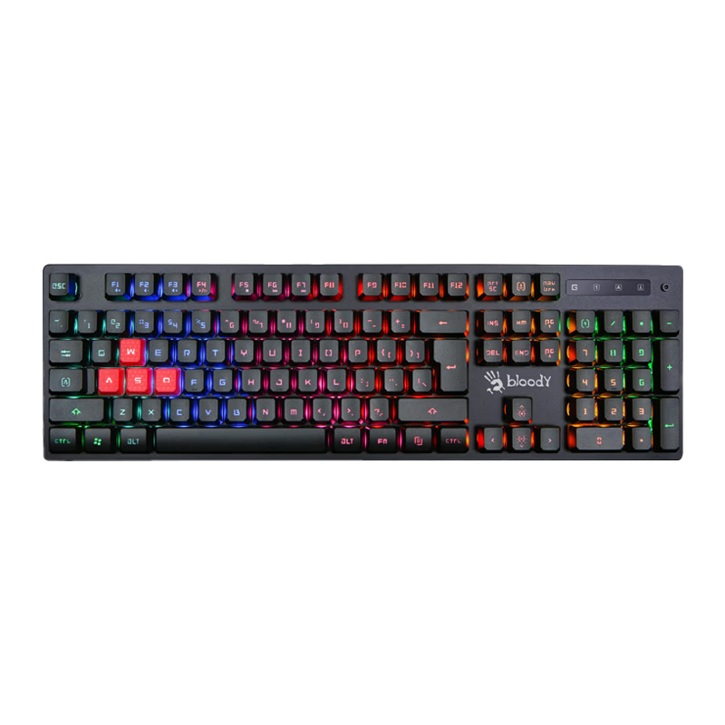 A4TECH B160N 104-Key Wired Keyboard, Membrane Gaming Keyboard, Computer Keyboard, E-Sports Keyboard, Specialized for Jingdu Dance Team, Blood Hand Phantom, Black, Wired