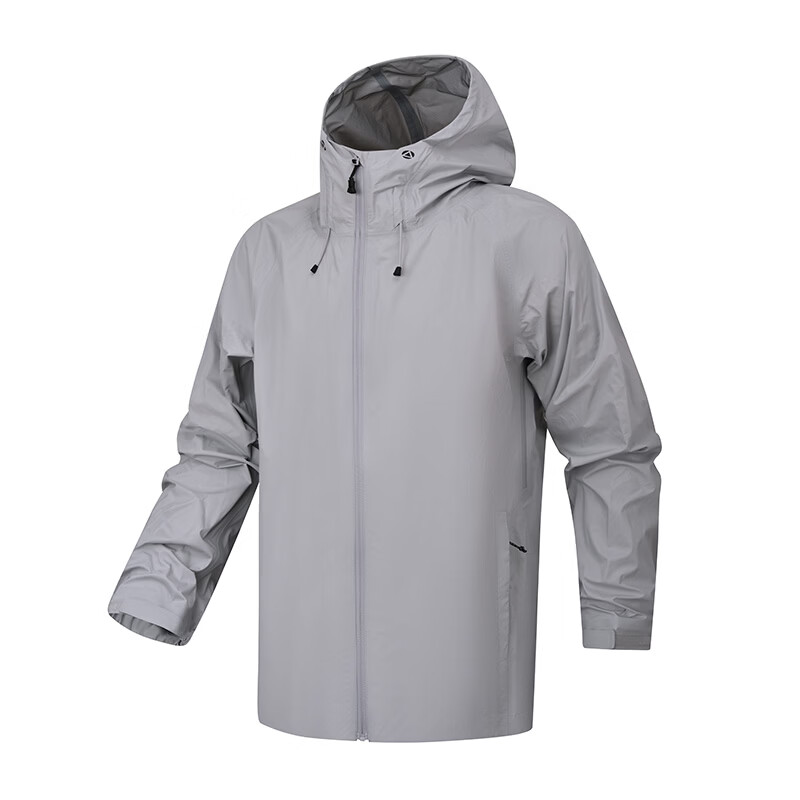 JD Jingzao Ultra-Light Waterproof Stormproof Packable Outdoor Commuter Jacket Men Women Rock Layer Gray 3XL