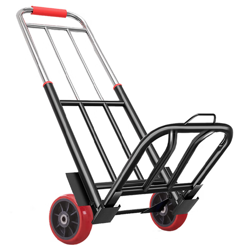 Artiya Folding Hand Cart Heavy-Duty Household Stair-Climbing Shopping Trolley with Reinforced PU Wheels