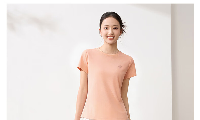 361° Women's T-Shirt Spring Summer Sports Quick-Dry Loose Casual Running Crew Neck Short Sleeve Top 662624117D-8 19