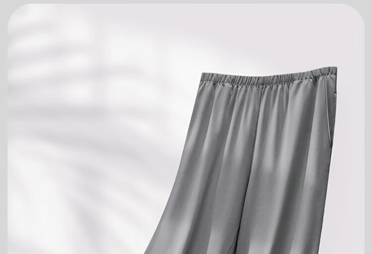 Yiershuang Men's Spring Summer Cotton Sleep Pants Casual Wearable Antibacterial Mite-Resistant Loose Comfortable 100% Cotton Home Pants 18