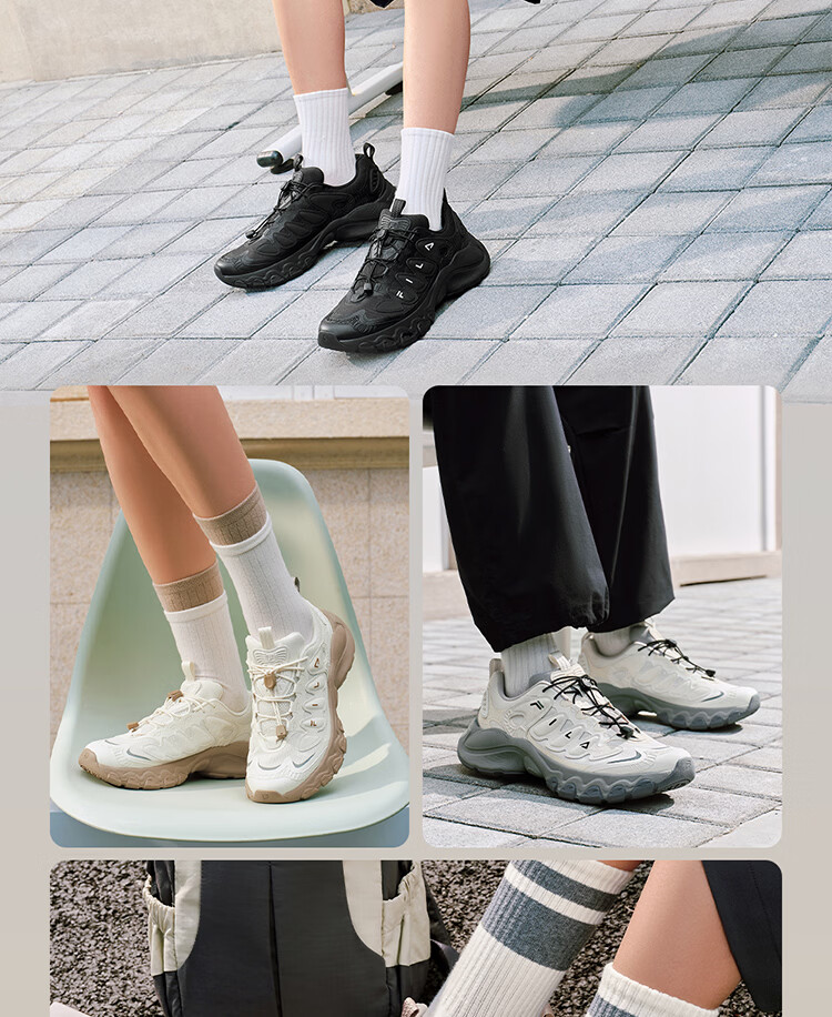 FILA Official Women's Mushroom Dad Sneakers 2026 Spring Casual Sports Shoes 15