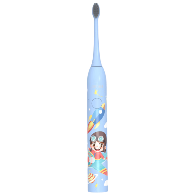 Simple Youth Children's Electric Toothbrush Soft Vibration Gentle Bristles for Sensitive Kids Effective Cavity Prevention Blue Children's Gift Birthday Present