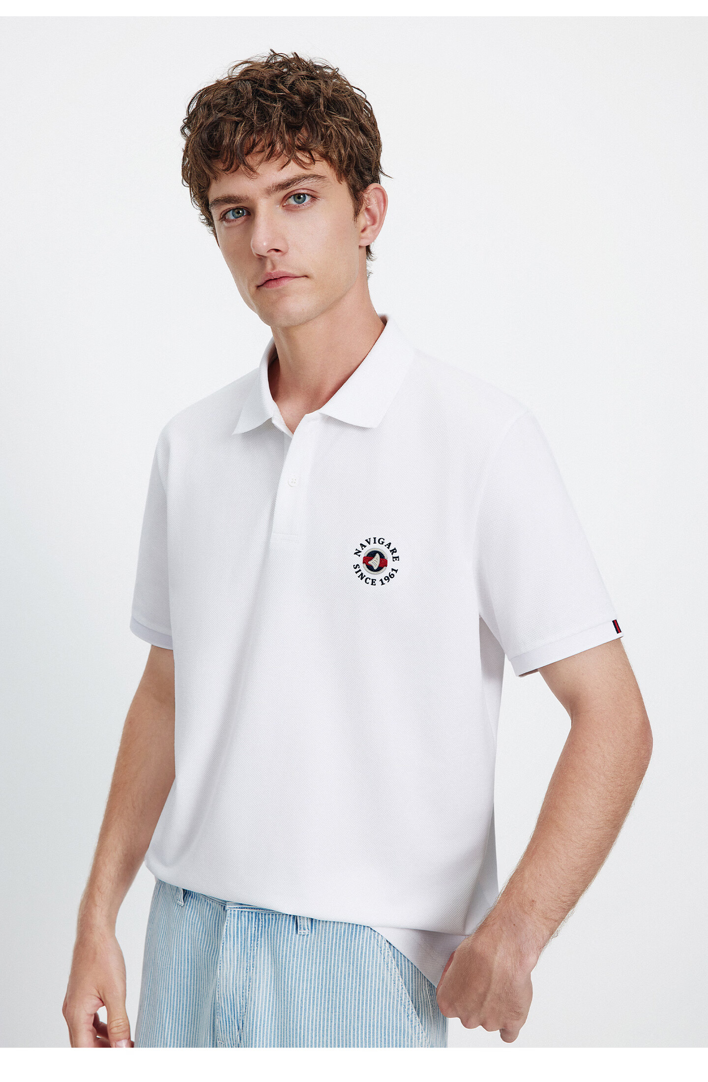Navigare Small Sailboat 2026 Spring Summer New Cool Antibacterial Snow Cotton Short Sleeve Polo Shirt Men Turn-down Collar T-shirt 1325526602 24