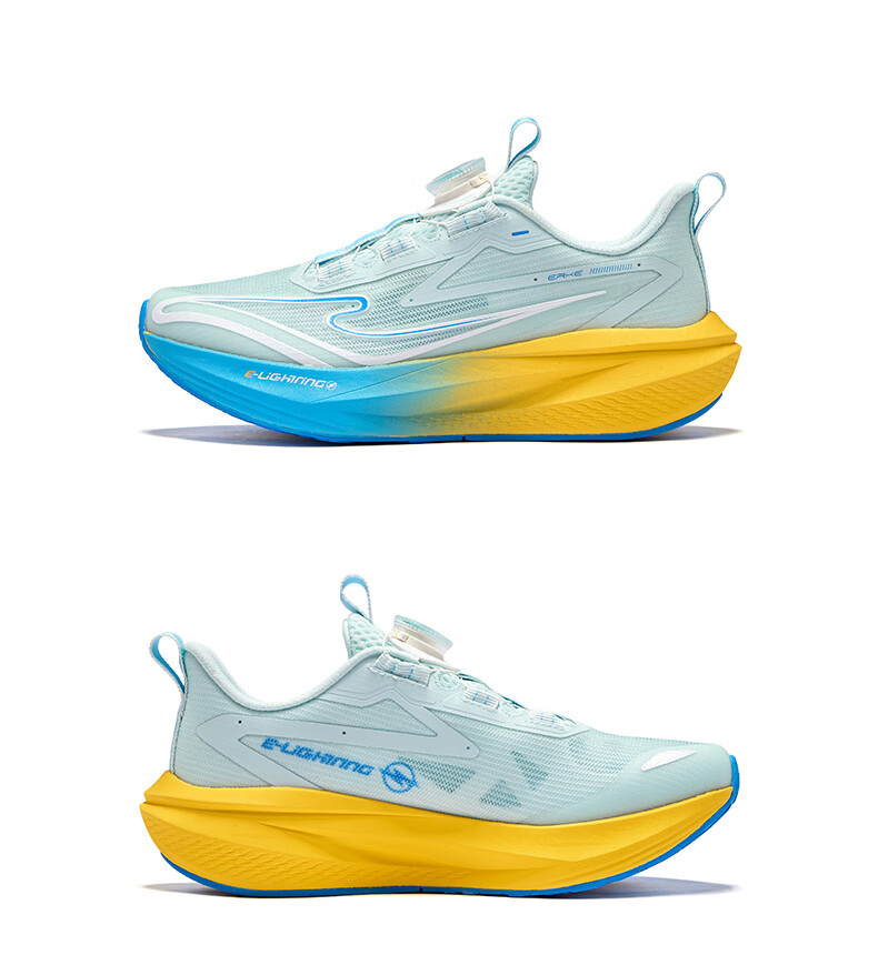 ERKE Kids Unisex Shock Absorption Sports Shoes Children's Dial Running Shoes Microcrystalline White/Signal Red Size 39 46