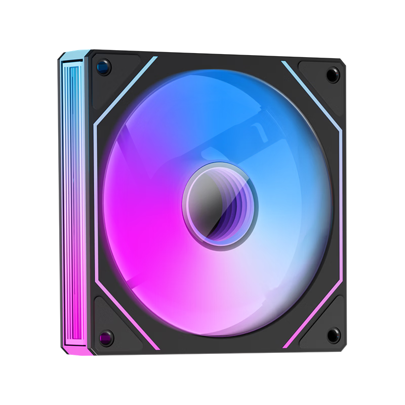 Great Wall Prism L120 Computer Case Fan (ARGB Lighting/PWM Temperature Control/12CM/10 Silicon Steel Sheets/Thousand-Layer Mirror/8 Shock-Absorbing Pads/4PIN+3PIN)
