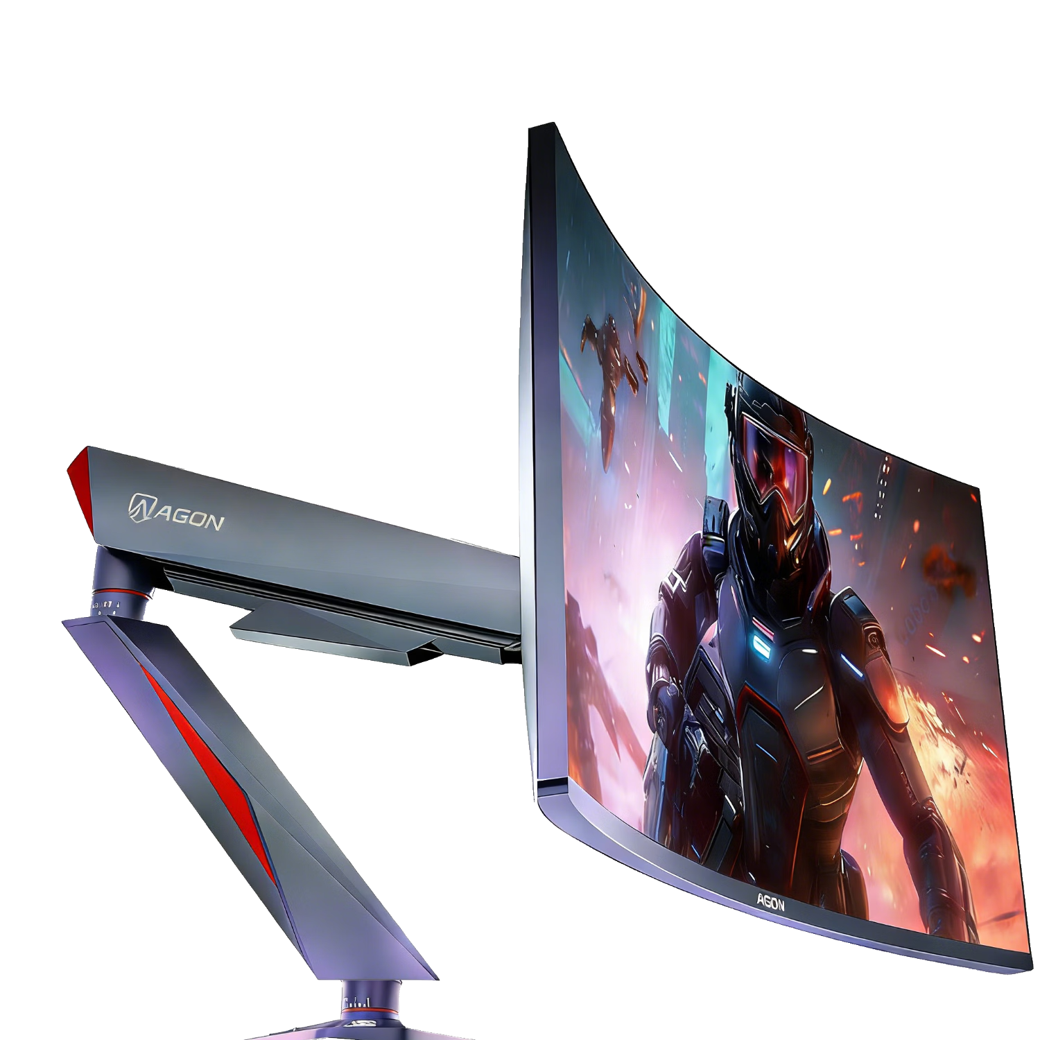 AOC AGON AM800G Gaming Monitor Arm Adjustable Rotating Desktop Mechanical Arm Silver Gray