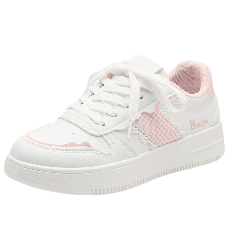 Warrior Official Women's Sneakers 2026 Summer New Breathable Versatile White Pink Shoes Women Size 39