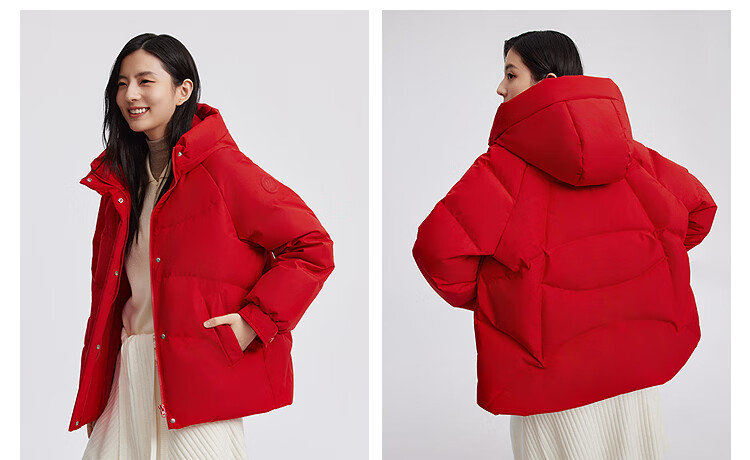 BOSIDENG Women's Winter Down Jacket Fashion Casual Thickened Hooded Coat B250245202 16