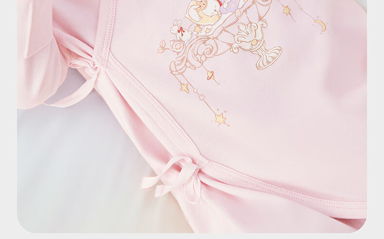 Babycare Baby Cotton Romper Newborn Bodysuit Full Moon Infant Clothing Champagne Pink 59cm 13