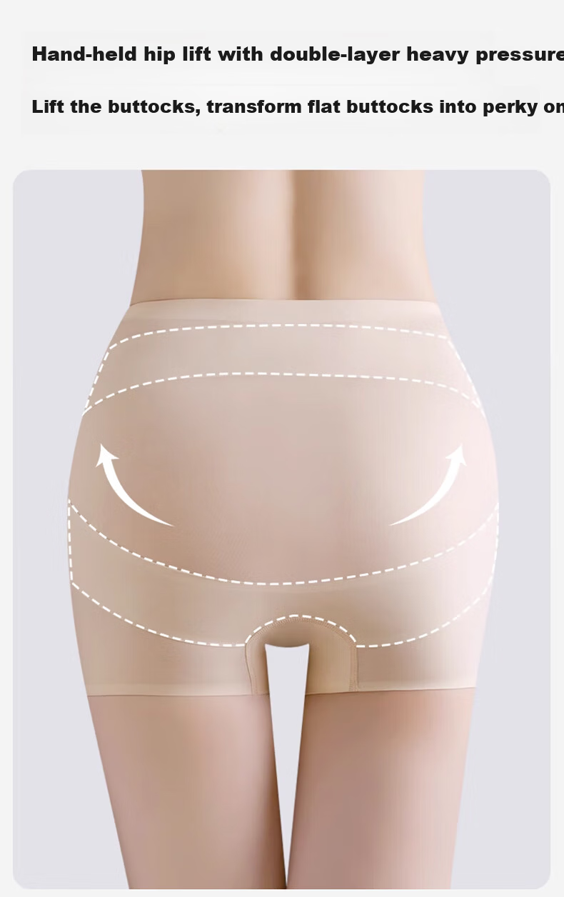 Bejirog Women's Summer Thin Tummy Control Shaping Panties Strong Abdomen Compression Hip Lift Anti-Exposure Seamless Postpartum Safety Shorts 2