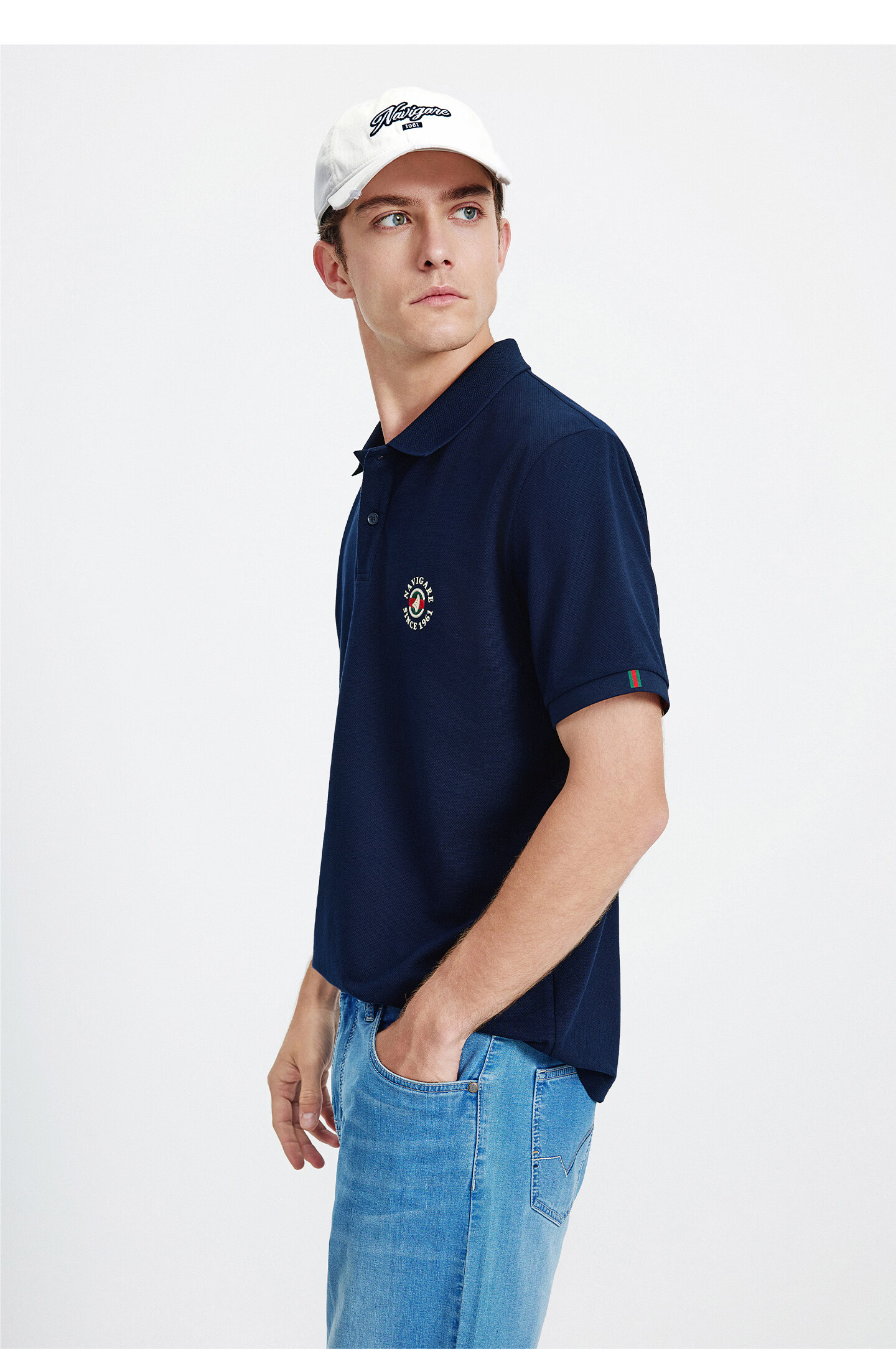 Navigare Small Sailboat 2026 Spring Summer New Cool Antibacterial Snow Cotton Short Sleeve Polo Shirt Men Turn-down Collar T-shirt 1325526602 13