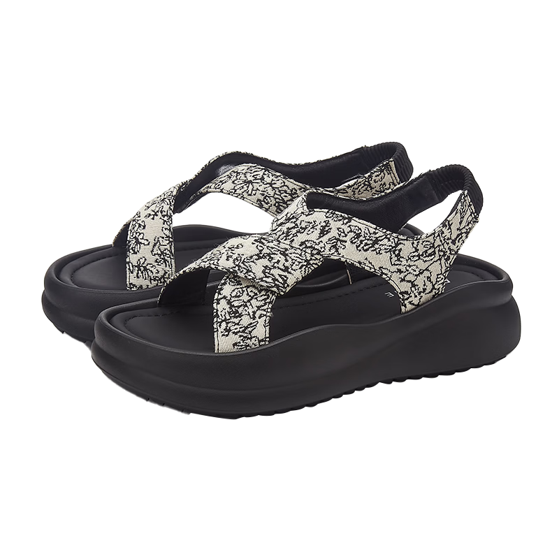 DAPHNE Women's Guofeng Roman Sandals Spring 2026 New Thick-Soled Sporty Beach Shoes with Skirt Matching