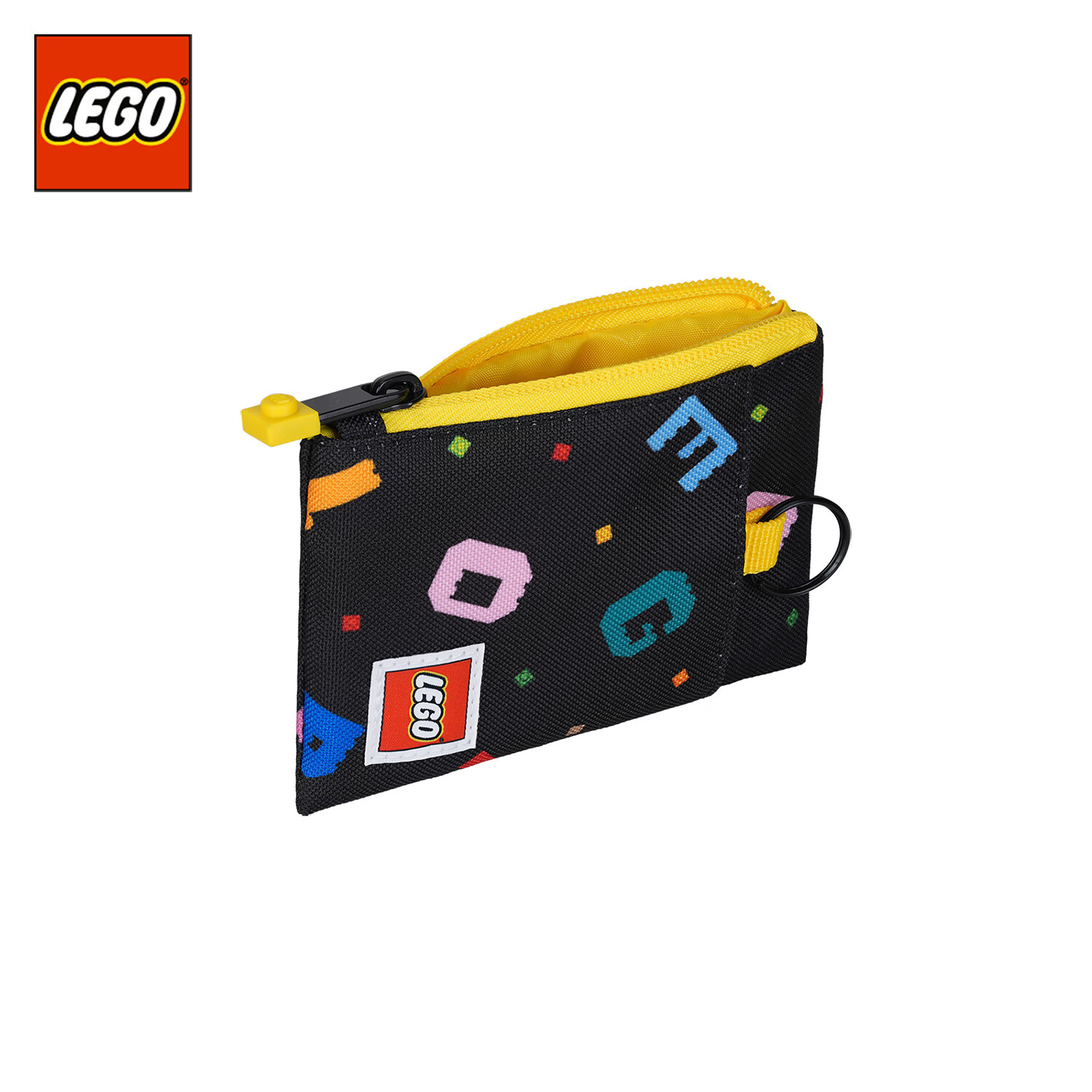 LEGO Kids Card Holder Small Student Coin Purse New Cute Mini Storage Bag Colorful Alphabet Black 20330