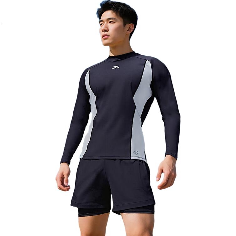 ANTA Men's Swim Trunks, Anti-Embarrassment Loose Quick-Dry Swimming Shorts, New Adult Beach Shorts, Swimming Hot Spring Equipment Package, XL Size