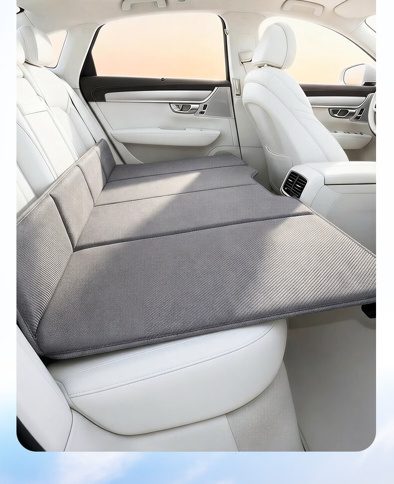 Huiduoduo Car Rear Seat Sleeping Mat Foldable Mattress Backseat Sleeping Aid Travel Cushion Support 14
