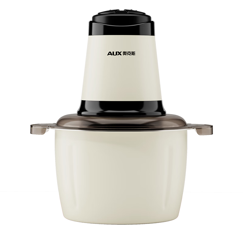 AUX AJR-18AZX-117 White Electric Multifunctional Household Meat Grinder Stainless Steel Meat Mincer Garlic Paste Machine Dual Blades