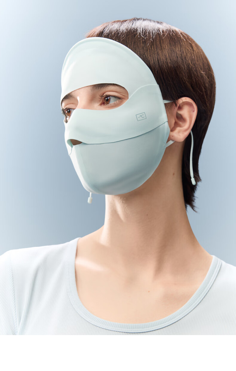 Jiao Nei Liang Pi 502UV Women's Sunscreen Mask with Brim Full Face Protective Shield UV Protection Sunshade Face Bikini New Model 14