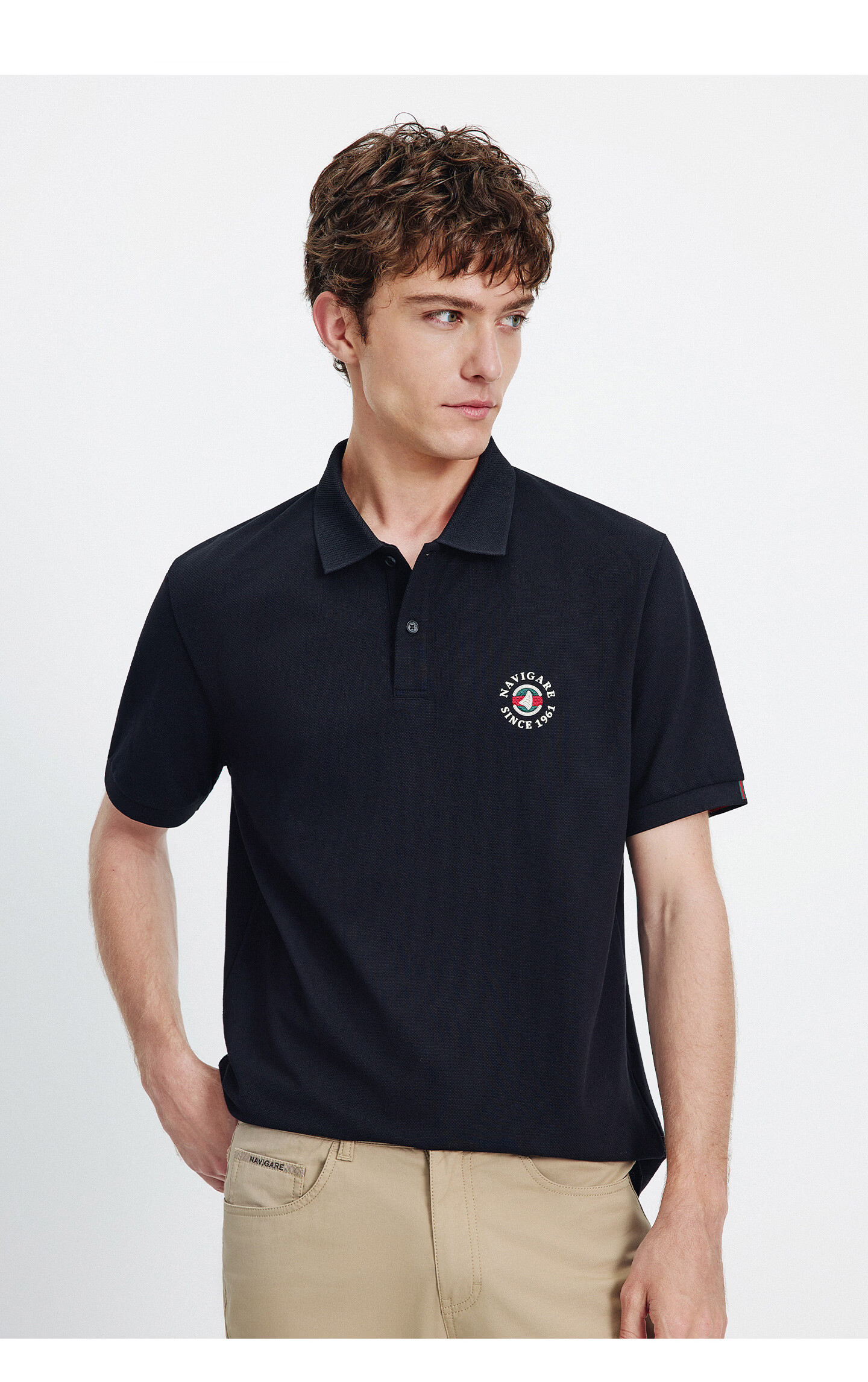 Navigare Small Sailboat 2026 Spring Summer New Cool Antibacterial Snow Cotton Short Sleeve Polo Shirt Men Turn-down Collar T-shirt 1325526602 20