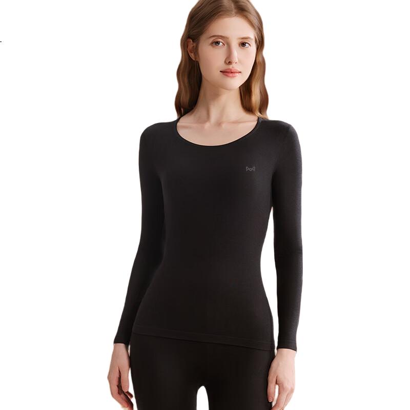 Miiow Women's Thermal Underwear Set Polyester, Terylene, Wool Acrylic Heat Retaining Thin Autumn Long Johns and Top