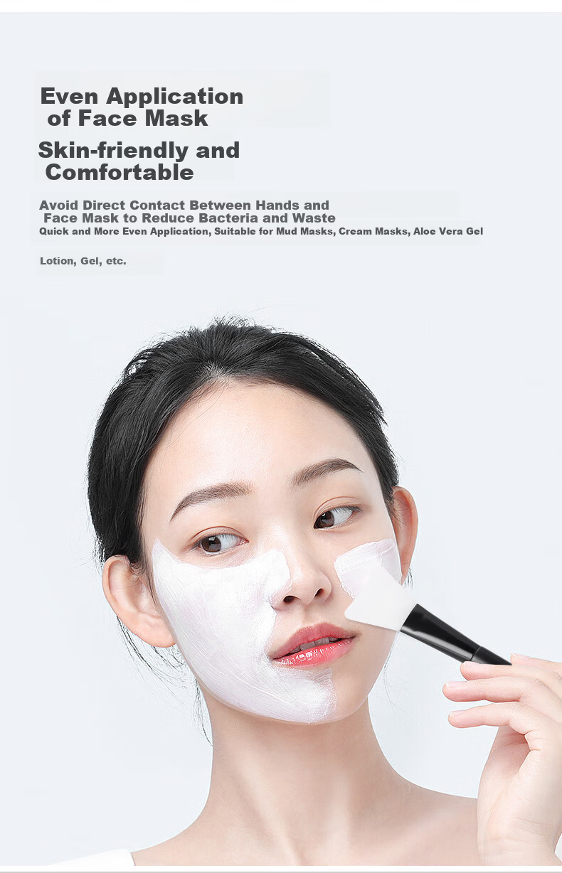 MSQ Silicone Face Mask Brush for Applying Facial Masks, Sake Lees Spa Mud Mask Makeup Tool 5