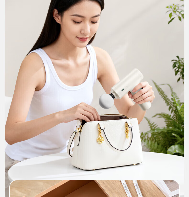 AUX Fascia Gun Massager Multi-Function Shoulder Neck Waist Back Massager Home Sports Professional Portable Mini Gift for Mothers Women's Day Men and Women 1