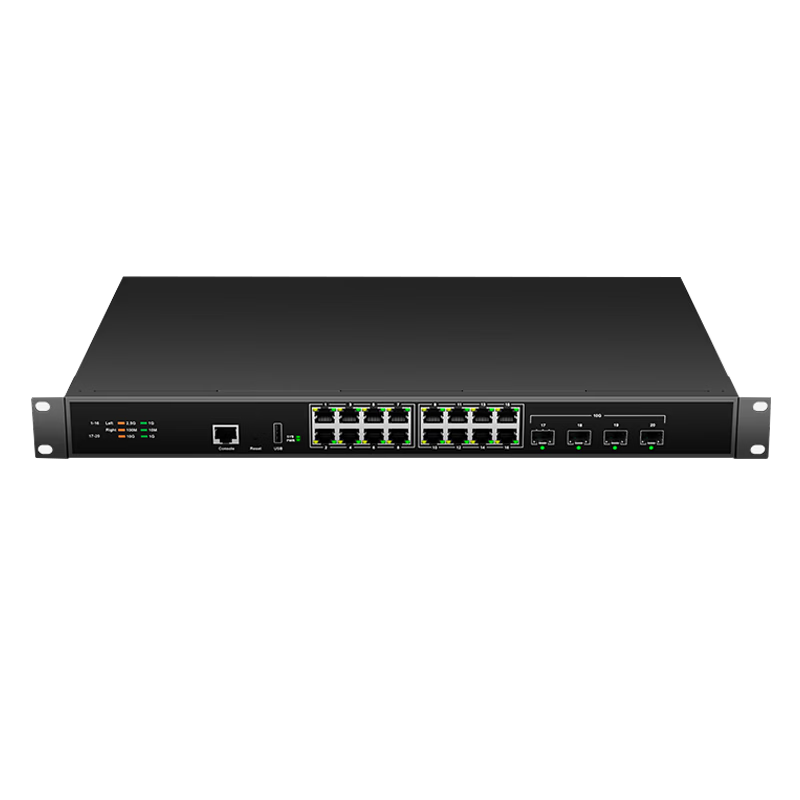 KeepLINK KP-9000-20XHM-X4-ACR 2.5G 10G Managed Switch 4x 10G SFP+ Ports + 16x 2.5G Ethernet Ports Layer 3 Switch