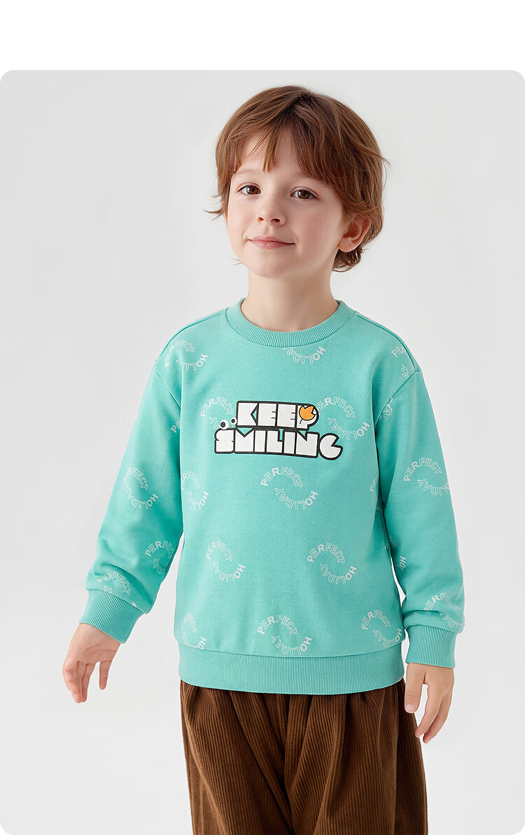 Balabala Kids Sweatshirt Boys Inner Wear 2025 Spring Printed Top [Mall Same Style] 201125121101 12