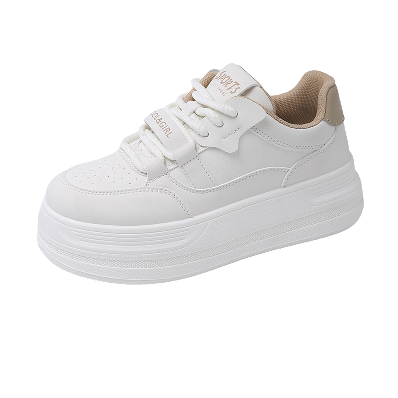 Cartelo Crocodile Women's Casual Shoes Fashion White Sneakers Spring Thick Sole Versatile Sports Shoes 1687 Mika Size 37